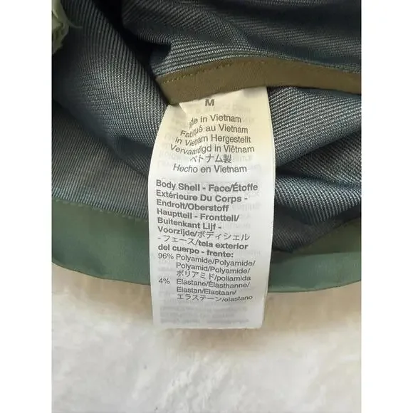 J.Crew Brunswick Rain Jacket Men’s Medium Green Hooded Water Resistant